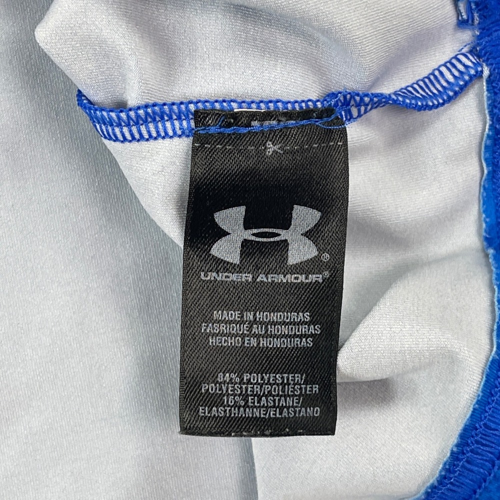 Under Armour Compression Shirt Mens L Blue Superman HeatGear Camo 1244399 - Flaw - Picture 4 of 12